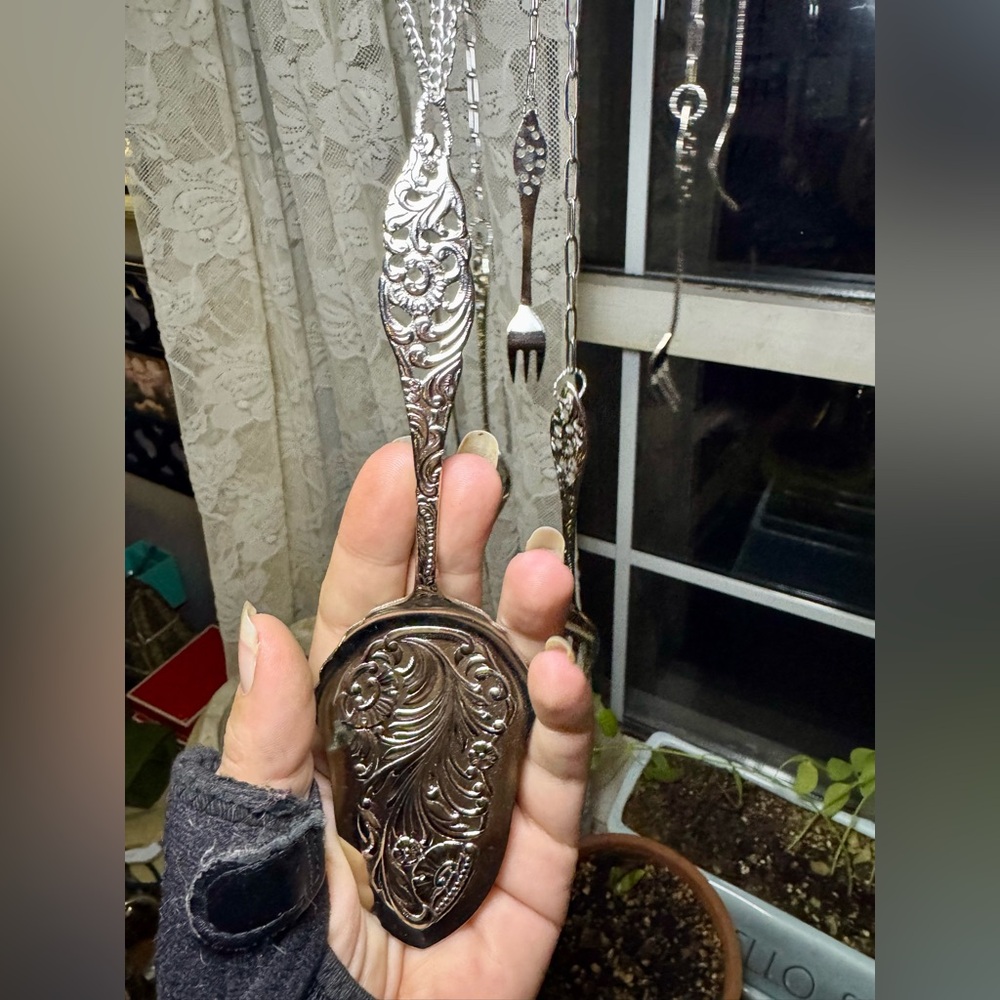 Hand Crafted Silverware Art with Intricate Design